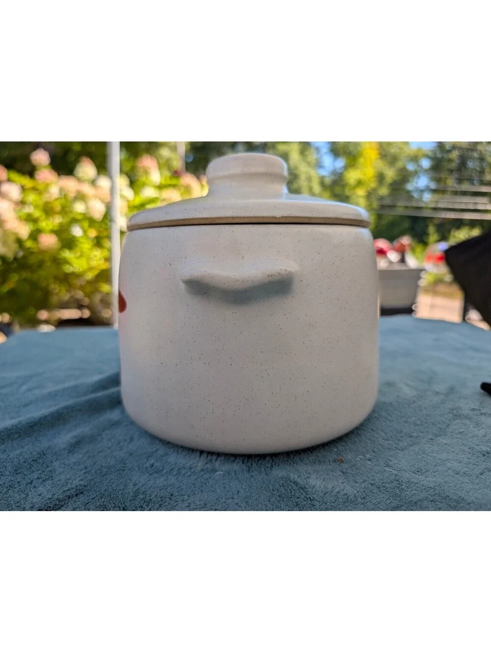 Vintage West Bend Mid-Century Modern Stoneware Bean Pot Casserole Dish with Lid